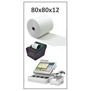 Rouleaux thermiques 80mm x 80m x 12mm – Bobine papier thermique pour caisse  enregistreuse avec imprimante de ticket Rouleau A1041 - Cdiscount  Informatique
