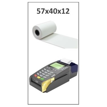 Rouleau papier thermique (dim: 57 x 40 x 12mm) - 18 mètres (TPE